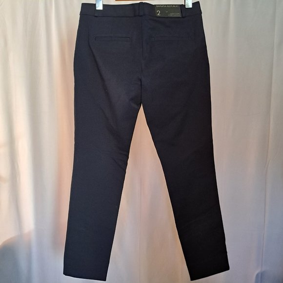 NWT BANANA REPUBLIC Sloan womens PANTS Sz 2 or 28w FORMAL OFFICE BUSINESS BLUE - Picture 5 of 10